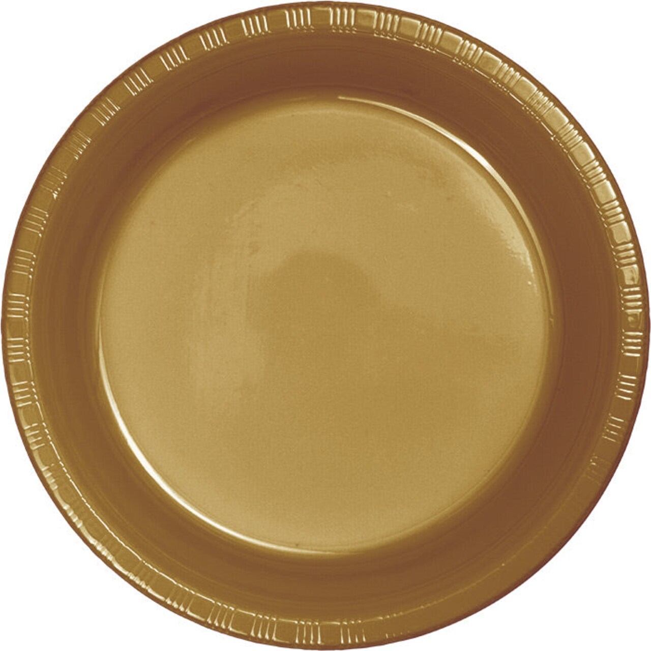 240/Case Bulk Glittering Gold Plastic Banquet Plates 10.25 inch